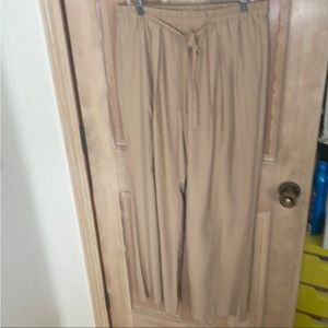 VINCE Large Latte Wide Leg Pants High Rise, size L